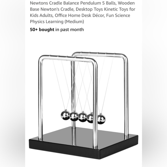 Newton’s Cradle Science toy - Picture 3 of 3